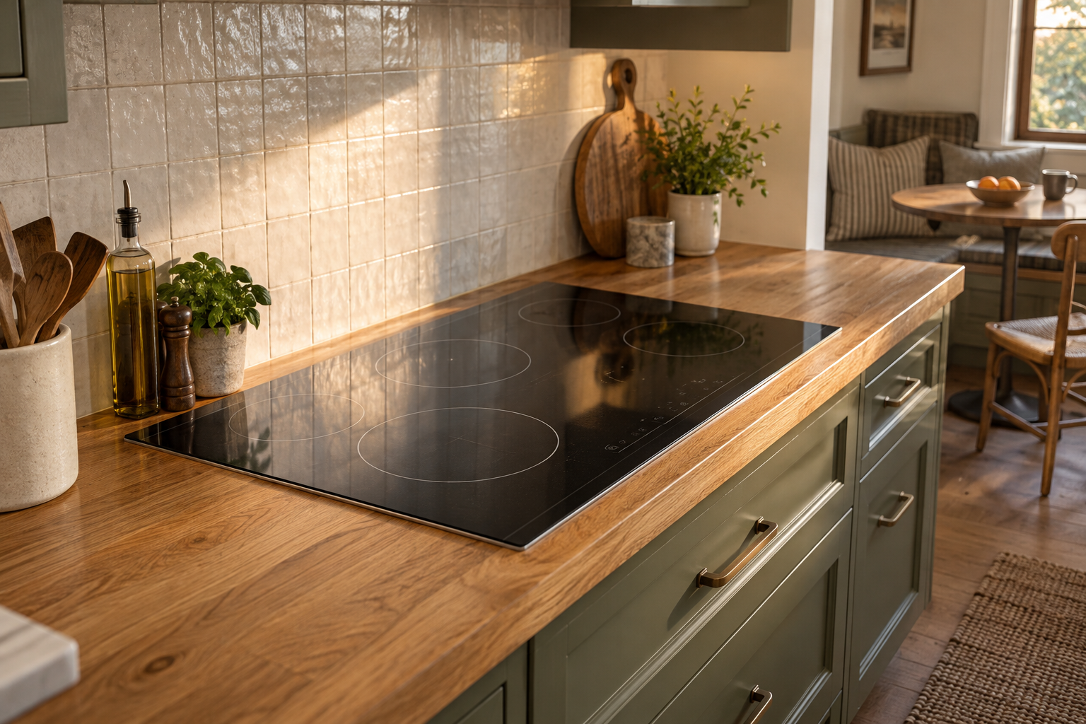 Illustrative Monogram cooktop in a residential kitchen — AI image for Viking Repair Ardsley